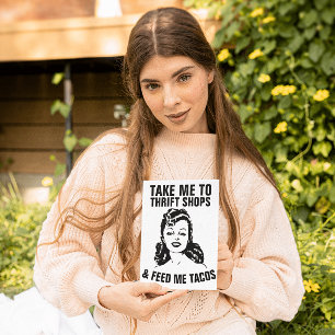 RETRO VROUWENTHRIFT SHOPS & TACOS FUNNEMENT Kaarte Kaart