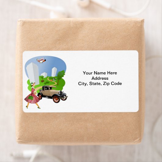 Retro-vrouwlabels Etiket (Insitu)