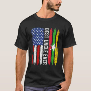 Retro VS Myanmar vlag beste oom ooit vader's dag T-shirt