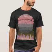 Retro VU Meter Hi-Fi Stereo Muziek Lover Design T-shirt (Voorkant)