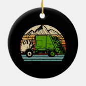 Retro Vuilniswagen Dump Truck Collector Rec Keramisch Ornament (Achterkant)