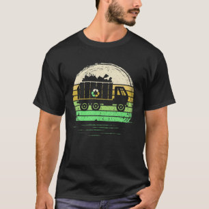 Retro vuilniswagens Birthday Boy Toddler T-shirt