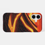 Retro Vulkanische Gloed iPhone 16 Hoesje (Achterkant horizontaal)