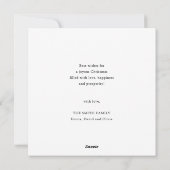 Retro |  vun vos, met een laag sneeuw feestdagenkaart (Achterkant)