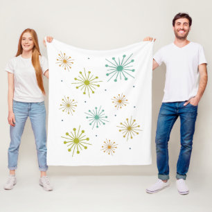 Retro vuurwerk Starbursts Midden-eeuw Fleece Deken