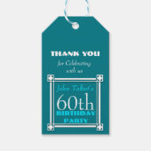 Retro W 60e verjaardag Gepersonaliseerd cadeau Lab Cadeaulabel (Voorkant)