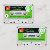 Retro W Audiotape Cassette DJ Visitekaartjes (Voorkant / Achterkant)