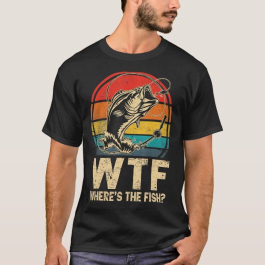  Retro Waar is de vis Gevist? T-shirt (Voorkant)