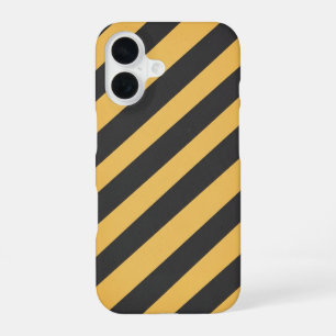 Retro Waarschuwingsstreep Paneel iPhone 16 Hoesje