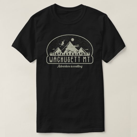 Retro Wachusett Mountain Ski T-shirt (Design voorkant)