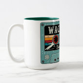 Retro Wachusett Mountain Ski Tweekleurige Koffiemok (Links)