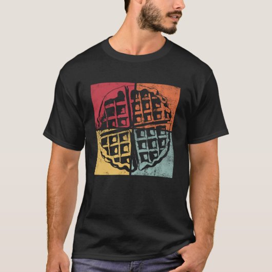 Retro Waffle Gourmet Hobby Chef T-shirt (Voorkant)