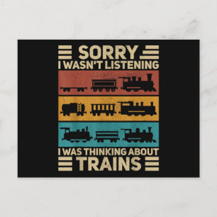 Retro Wagon Trein Liefhebber Model Railroad Conduc Briefkaart