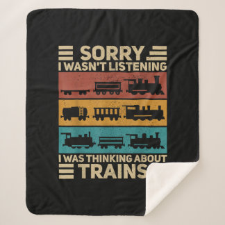 Retro Wagon Trein Liefhebber Model Railroad Conduc Sherpa Deken