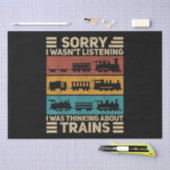 Retro Wagon Trein Liefhebber Model Railroad Conduc Tissuepapier (Craft)