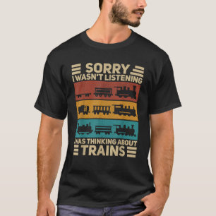 Retro Wagon Trein Liefhebber Modelspoorweg Conduct T-shirt