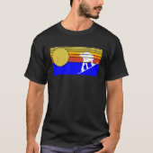 Retro wakeboarder sunset wakeboarding wakeboard t-shirt (Voorkant)
