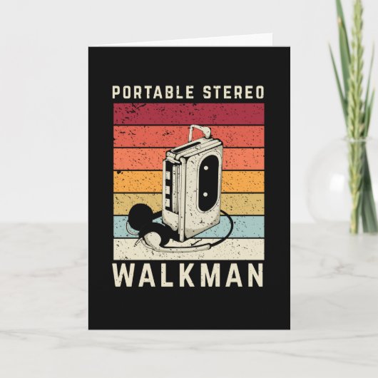 Retro Walkman Music Kaart (Voorkant)