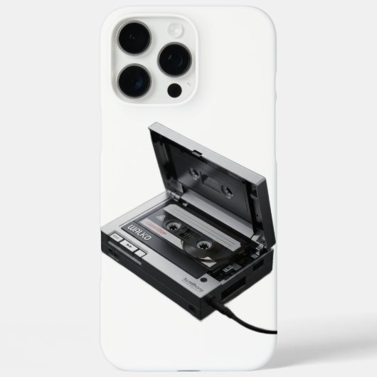Retro Walkman-speler met cassetteband Case-Mate iPhone Case (Achterkant)