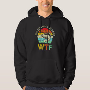 Retro Walleye Fishing Fisherman Humor Fish Joke Hoodie