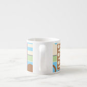 Retro Wallpaper Patchwork Espresso Mok (Achterkant)