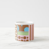 Retro Wallpaper Patchwork Espresso Mok (Voorkant)