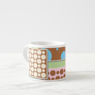 Retro Wallpaper Patchwork Espresso Mok