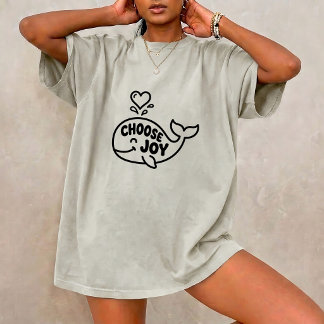 Retro walvis citaat unisex grafische T-shirt voor