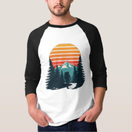 Retro Wandelaar Bergavontuur T-shirt