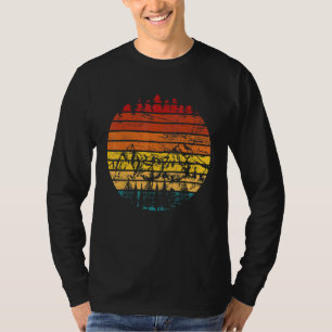 Retro Wandelaars Bergbeklimmen Camping Natu T-shirt
