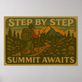 Retro wandelen Motivatie Poster (Voorkant)