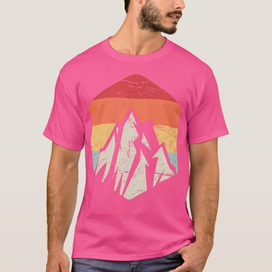 Retro  Wandelgeschenk Buitenshuis Bergwandelaar T-shirt (Voorkant)