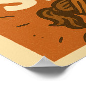 Retro Wandeling Wall Art Poster voor Natuur liefhe (Hoek)