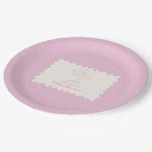 Retro wandelwagen schets Doodle Baby shower Papieren Bordje (Gekanteld)