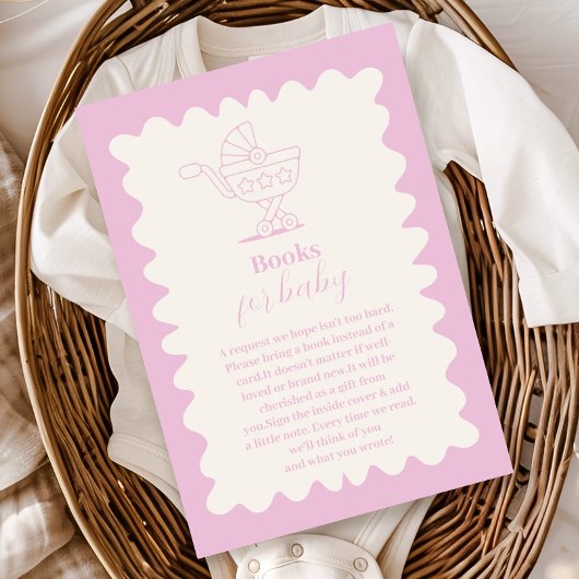 Retro wandelwagen schets Doodle Boeken voor Baby Informatiekaartje