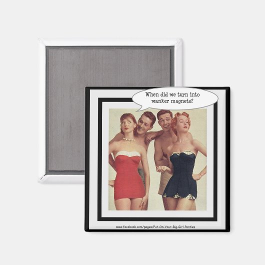 Retro 'Wanker' magneet (Voorkant / Achterkant)