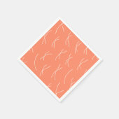 Retro Warm Abstract Dashes | Salmon Pink Servet (Hoek)