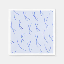Retro Warm Abstract Strepen | Koninklijk Blauw Servet