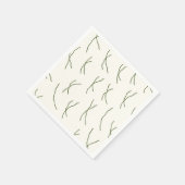 Retro Warm Abstracte Strepen | Crème Wit Servet (Hoek)