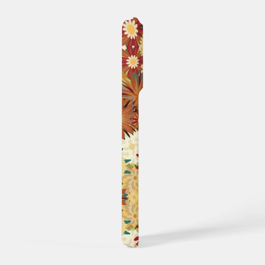 Retro Warm Floral Pattern Phone Case iPhone Hoesje (Rechterkant)
