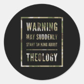 Retro Warning May Suddenly Start Talking About Red Ronde Sticker (Voorkant)