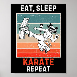Retro wasbeer eten poster