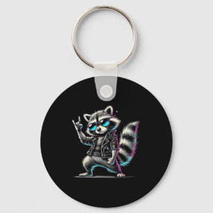 Retro Wasbeer Rockmuziek Grappig Cadeau Voor Manne Sleutelhanger