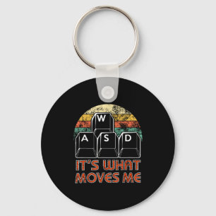 Retro WASD-game-toetsen Grappig pc-gamer-ontwerp Sleutelhanger