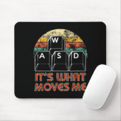 Retro Wasd Gaming Keys Funny Pc Gamer Design  Muismat (Met muis)