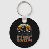Retro Wasd Gaming Keys Funny Pc Gamer Design  Sleutelhanger (Voorkant)