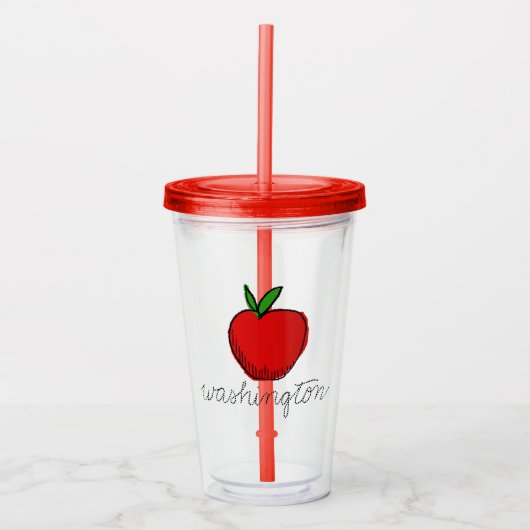 Retro Washington Apple Acryl Drinkbeker (Voorkant)