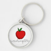 Retro Washington Apple Sleutelhanger (Voorkant)
