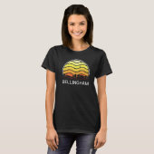 Retro Washington Bellingham Visitors Skyline Vinta T-shirt (Voorkant volledig)