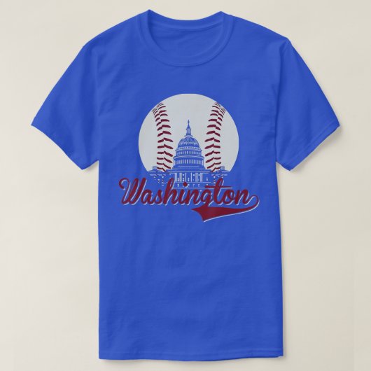 Retro Washington DC Baseball National Mall Silhoue T-shirt (Design voorkant)